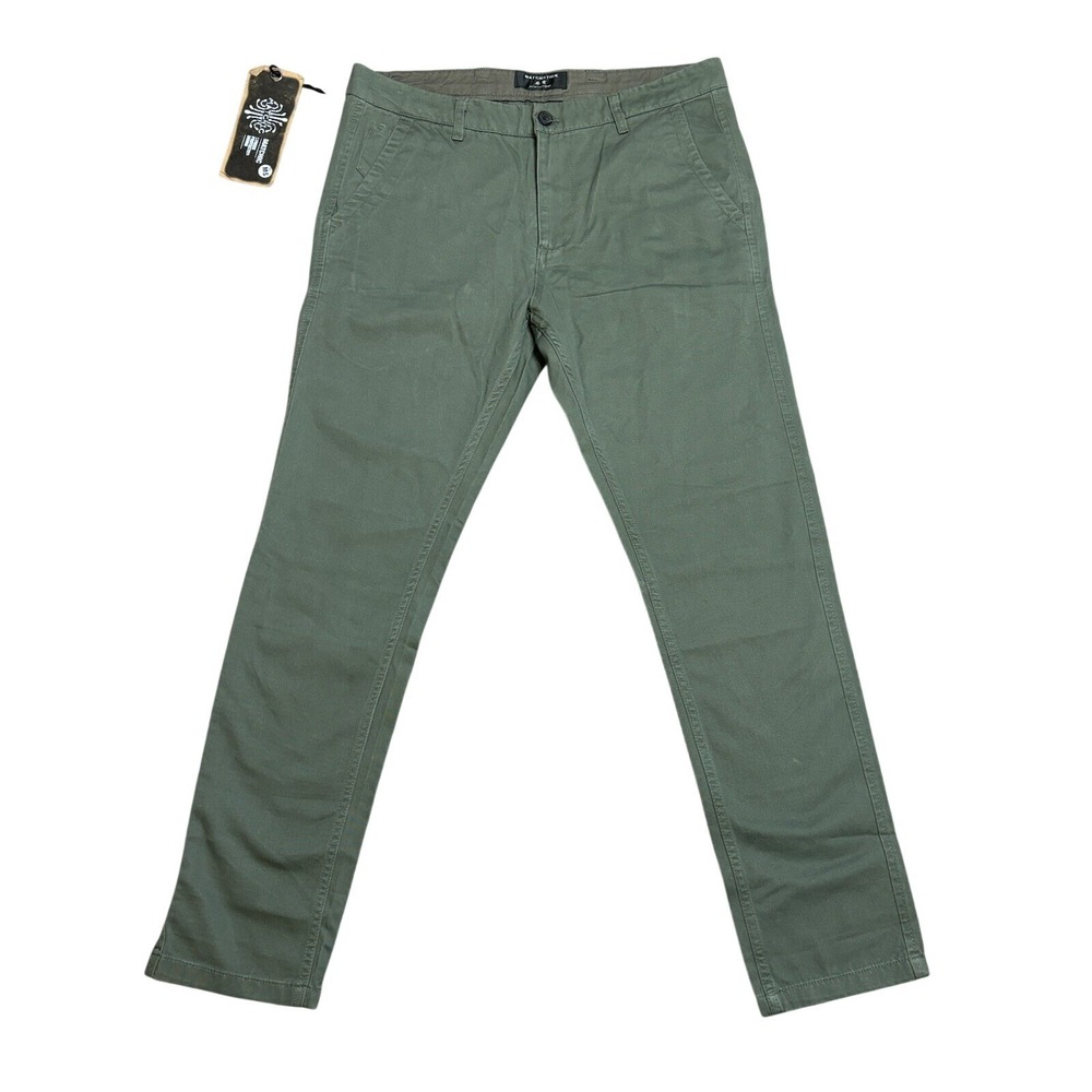 NEW Matchstick Argus Pants Size XL 34 Green Chino Japanese 100%‎ Cotton